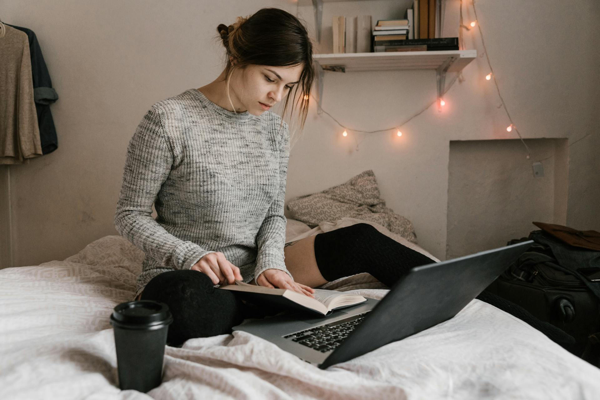 student studying at home